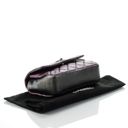 Chanel Metallic Calfskin Quilted Mini Mineral Nights Flap Dark Purple 4 of 7