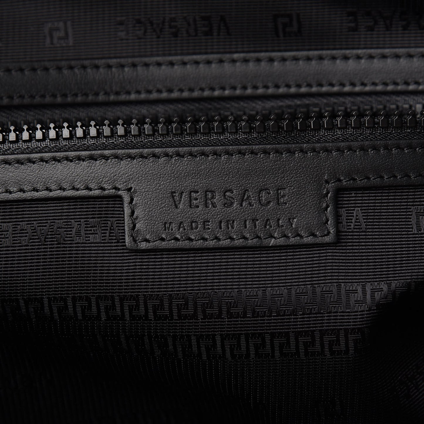 Nylon Baroque Print Tote Black