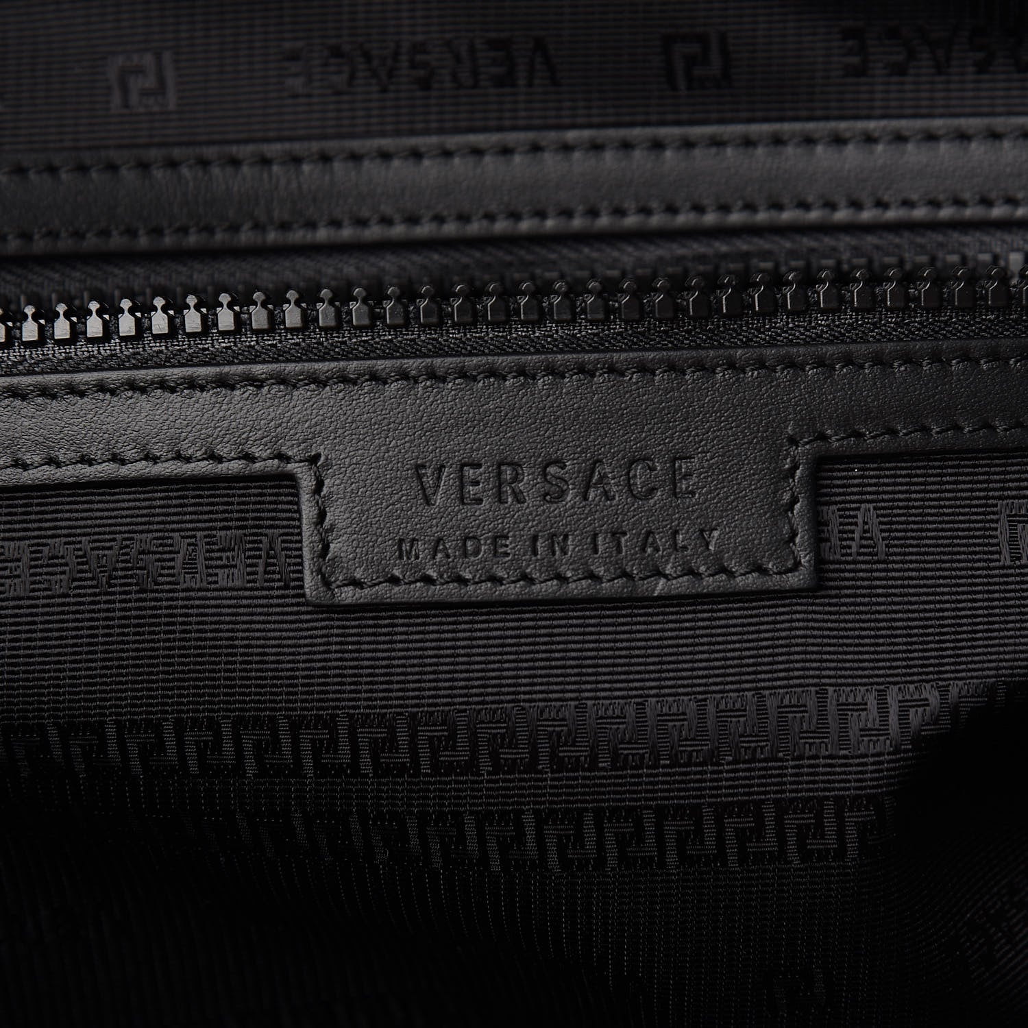 Versace Nylon Baroque Print Tote Black 6 of 9
