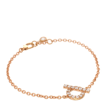 Hermes 18K Rose Gold Diamond Finesse Bracelet SH 1 of 4