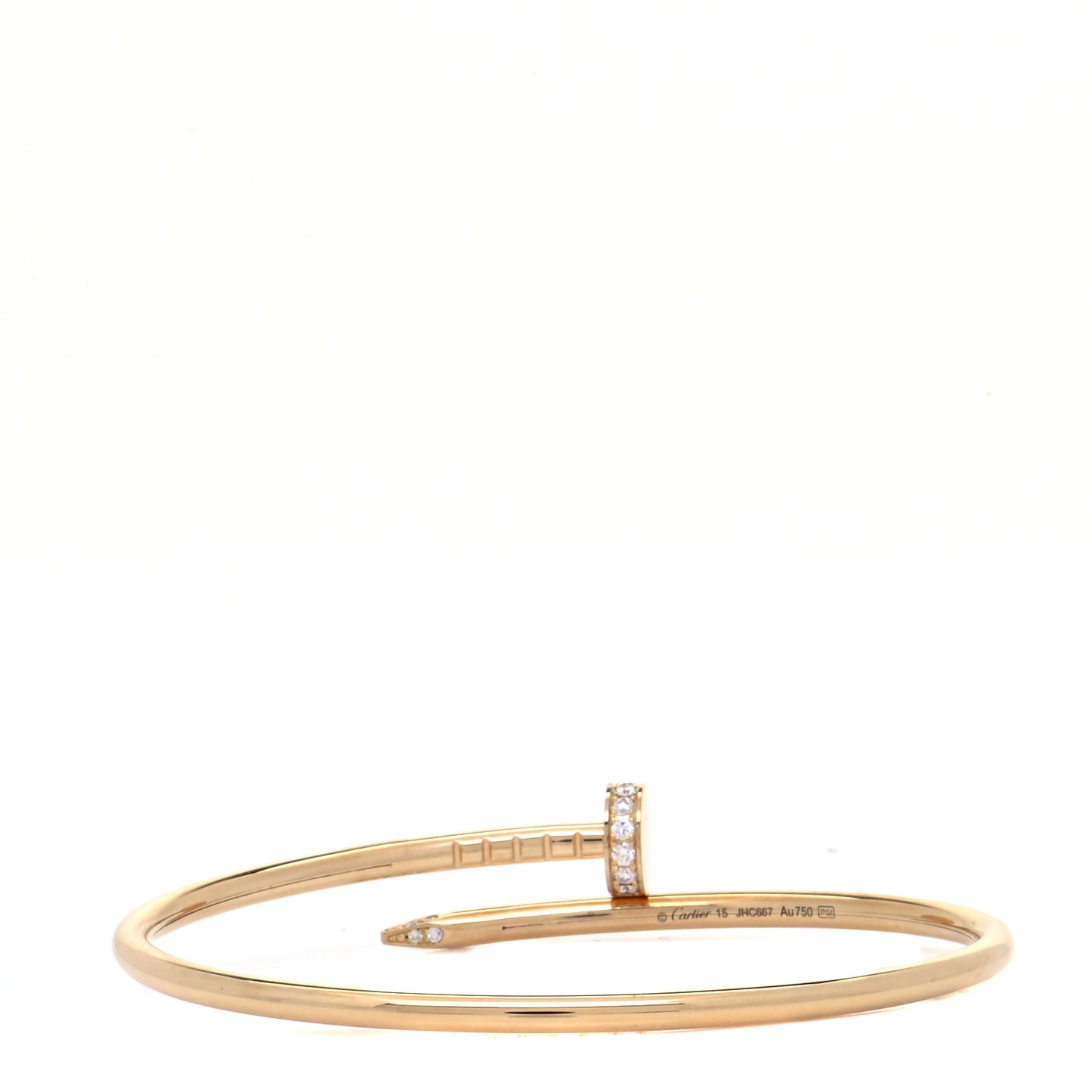 18K Yellow Gold Diamond Small Juste Un Clou Bracelet 15
