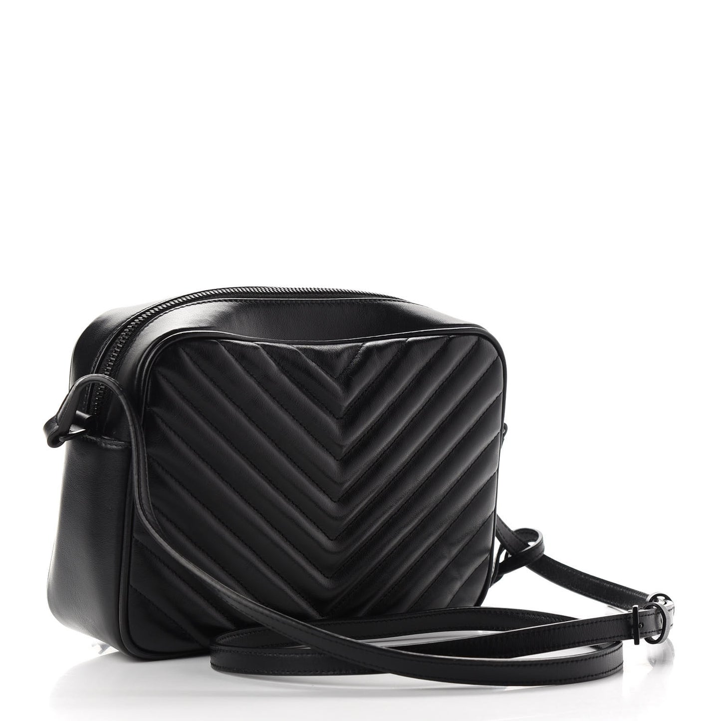 Calfskin Matelasse Monogram Lou Camera Bag Black