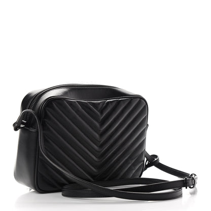 Saint Laurent Calfskin Matelasse Monogram Lou Camera Bag Black 3 of 11