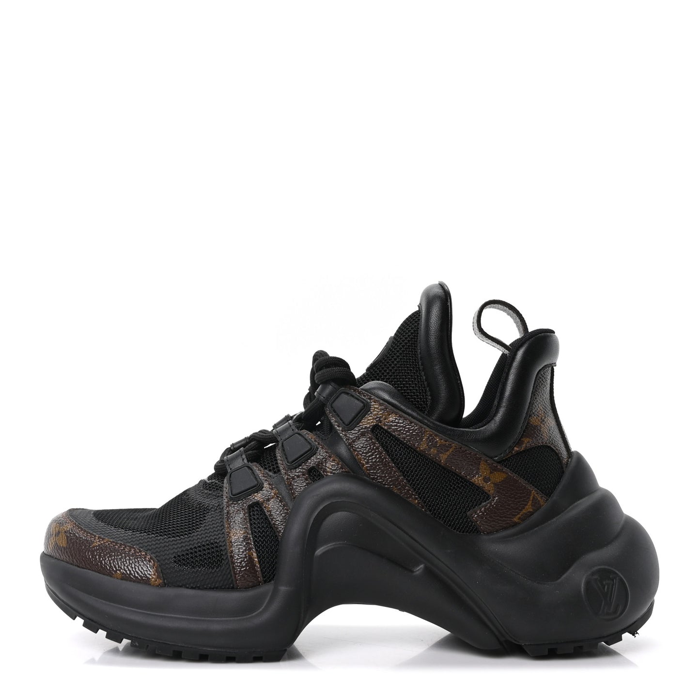 Calfskin Patent Monogram LV Archlight Sneakers 38 Black