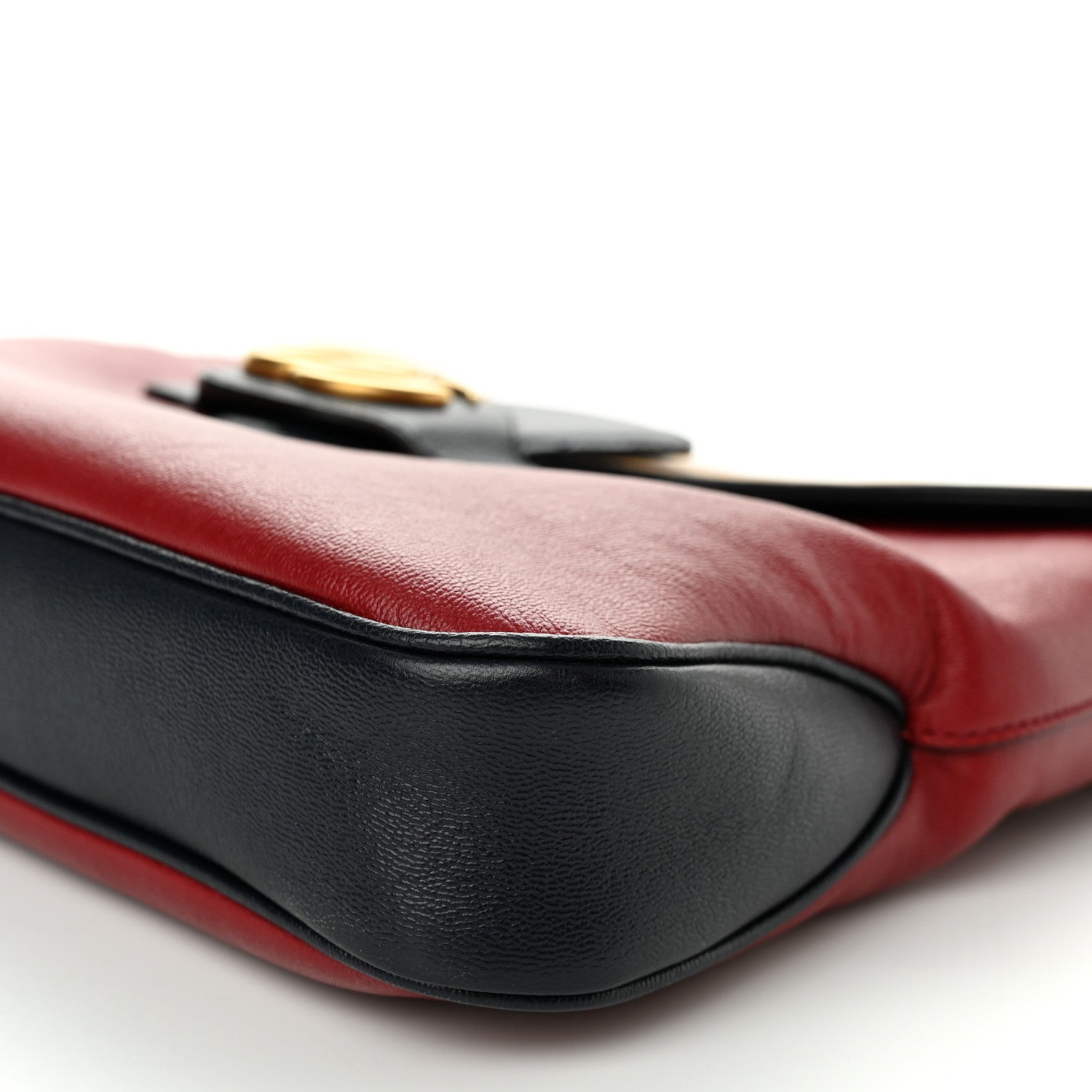 Gucci New Sakai Calfskin Lux Tri-Color Medium Dahlia Messenger Shoulder Bag New Cherry Red Sun Oil Blue 10 of 12