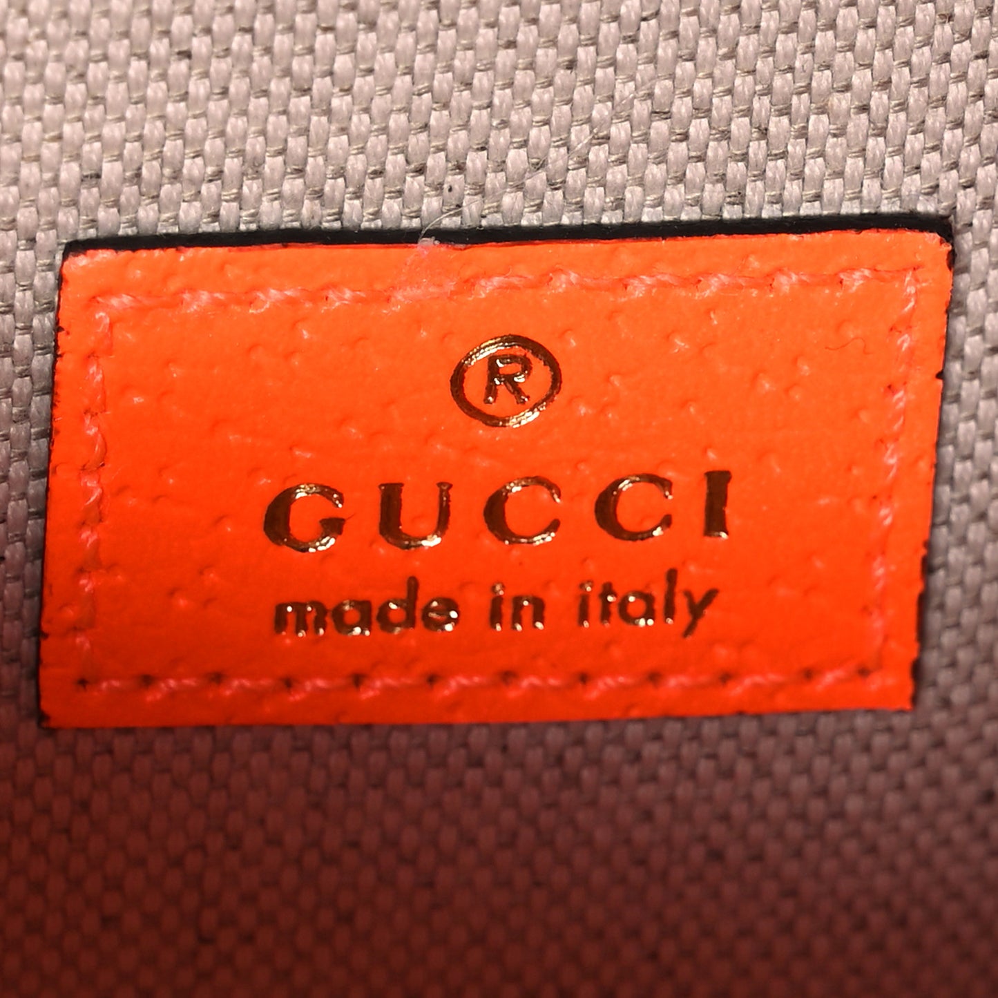 GG Supreme Monogram Web Small Ophidia Belt Bag Beige Ebony Orange