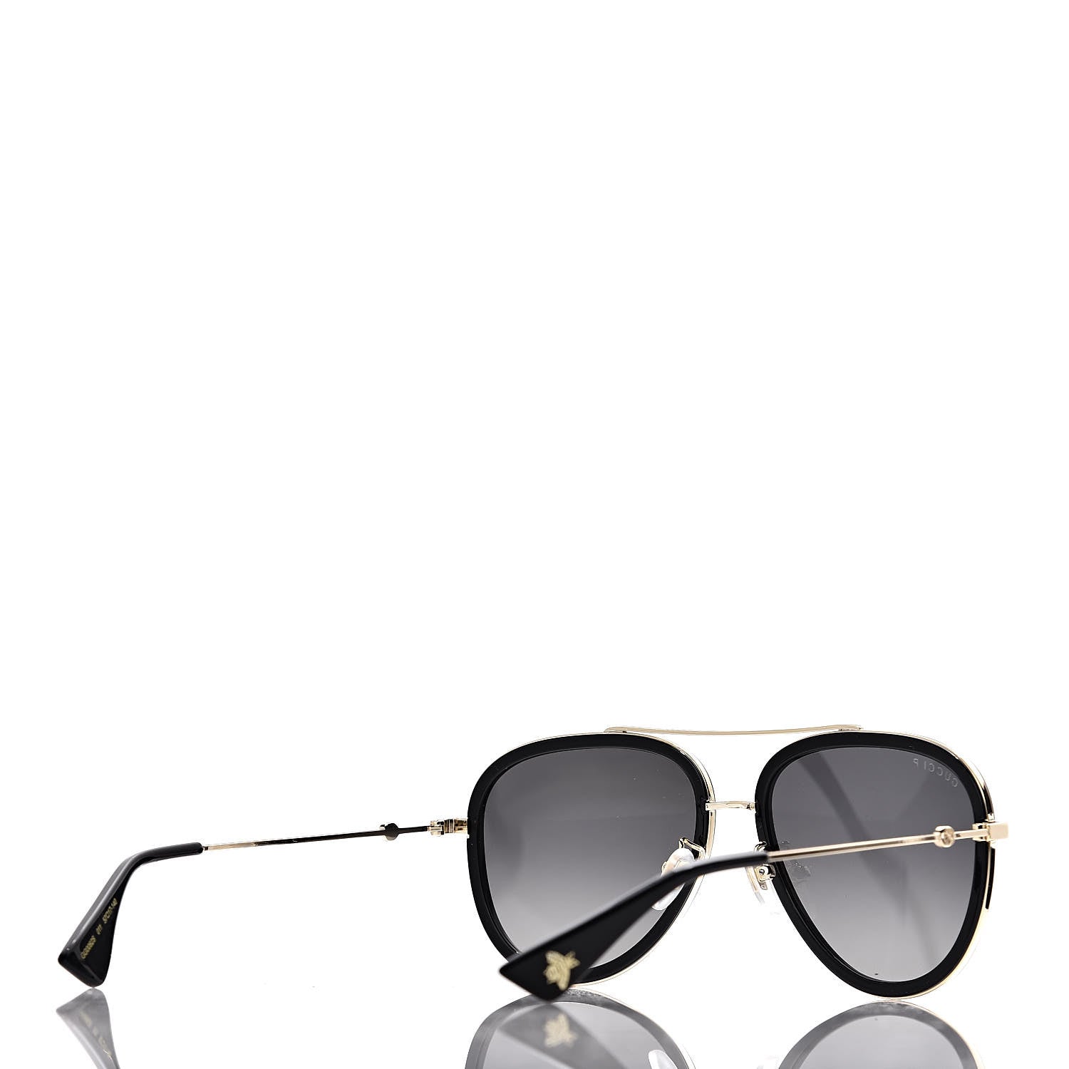 Gucci Aviator Sunglasses GG0062S Black Gold 4 of 9