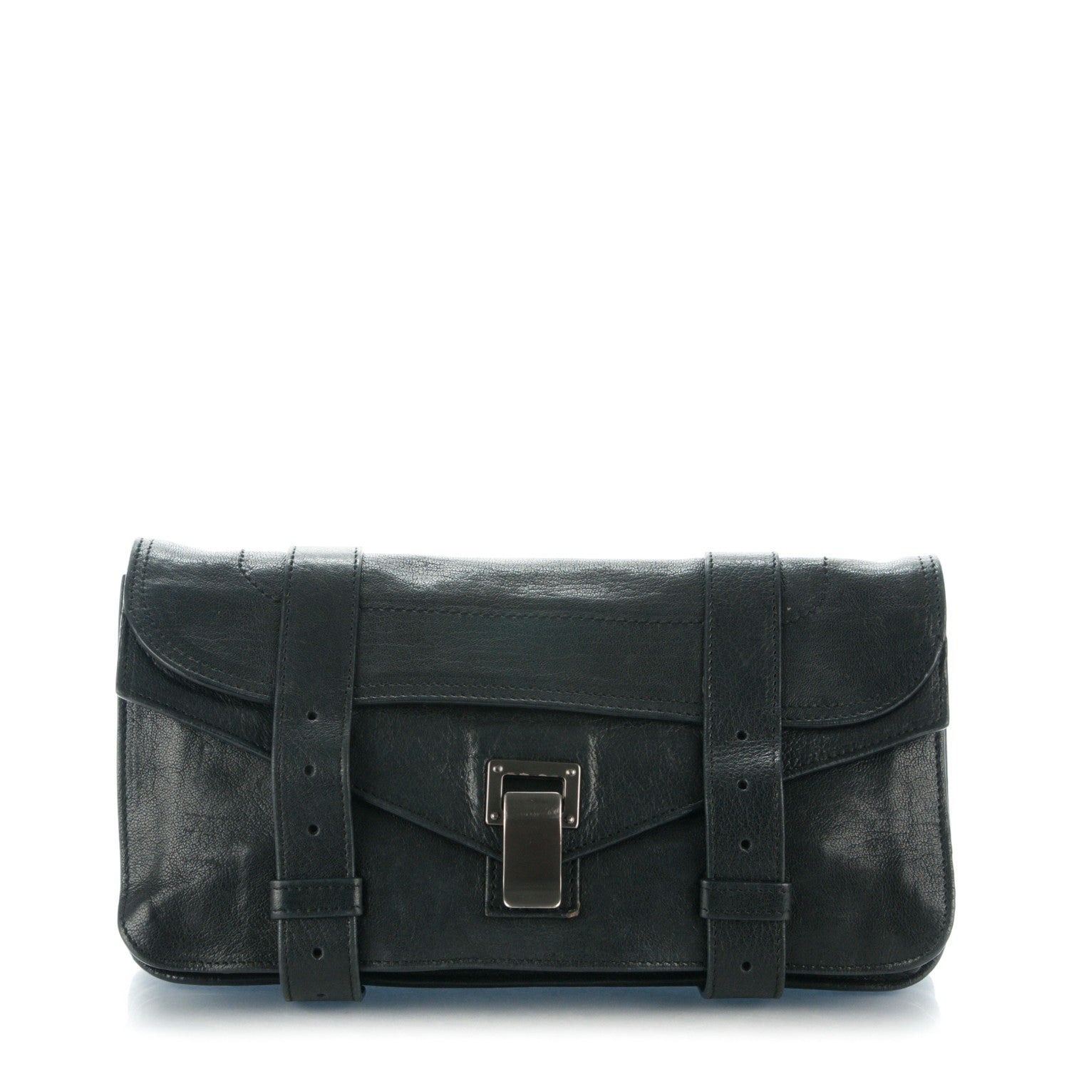 Proenza Schouler Lambskin PS1 Pochette Clutch Black 1 of 8