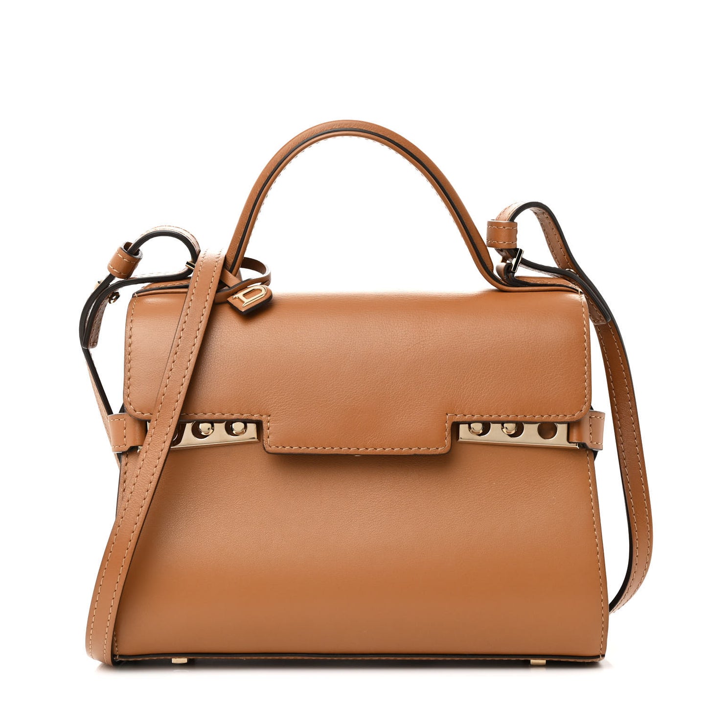 Calfskin Mini Tempete Satchel Camel