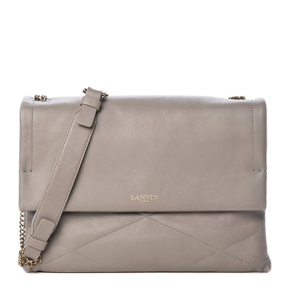Lanvin Lambskin Quilted Medium Sugar Flap Shoulder Bag Grey 1 of 19