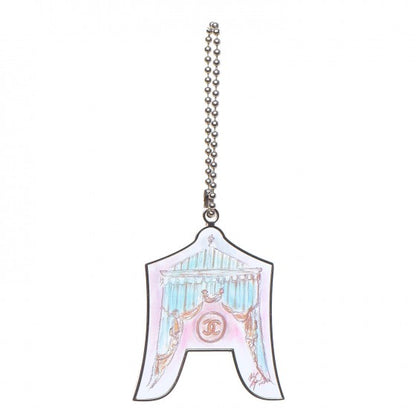 Chanel Enamel Circus Tent Bag Charm Pink Blue Silver 1 of 4