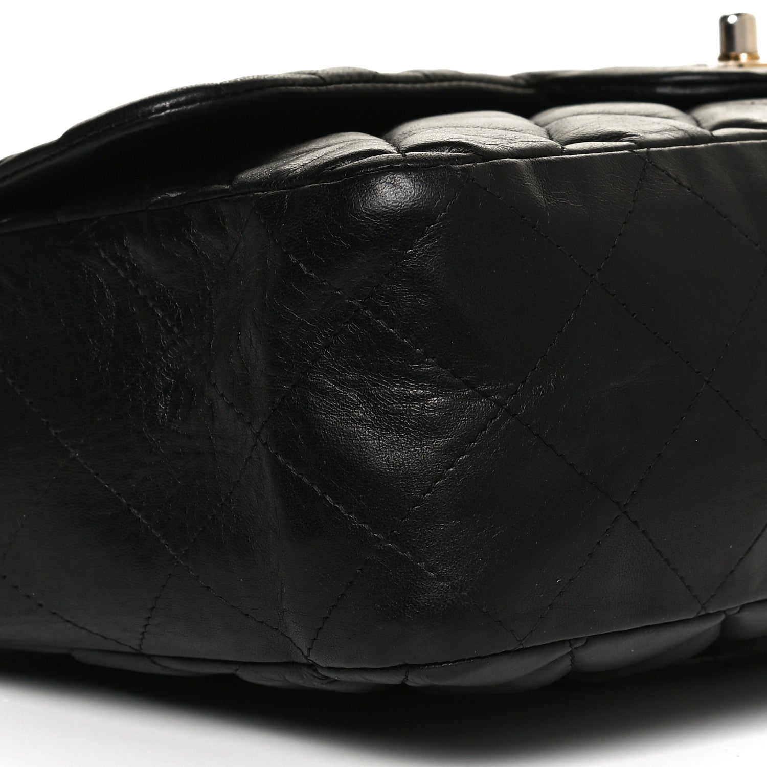 Chanel Lambskin Quilted Jumbo Single Flap Black 9 of 10