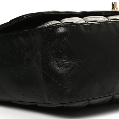 Chanel Lambskin Quilted Jumbo Single Flap Black 9 of 10