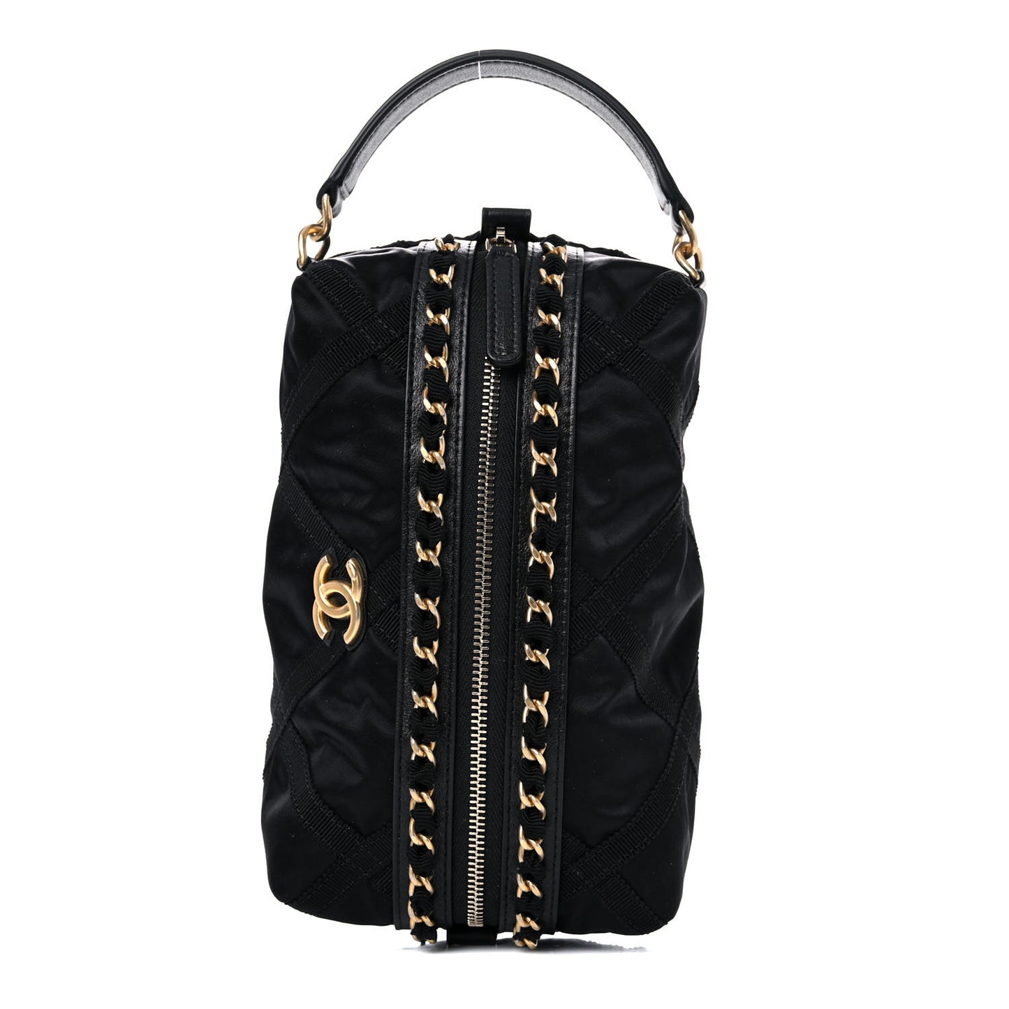 Nylon Grosgrain Lifestyle Pouch With Sleep Mask Black
