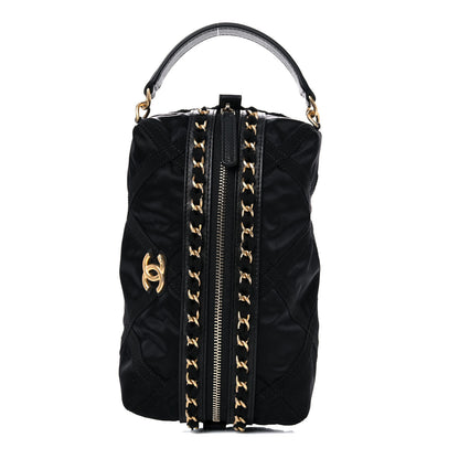 Chanel Nylon Grosgrain Lifestyle Pouch With Sleep Mask Black 3 of 14