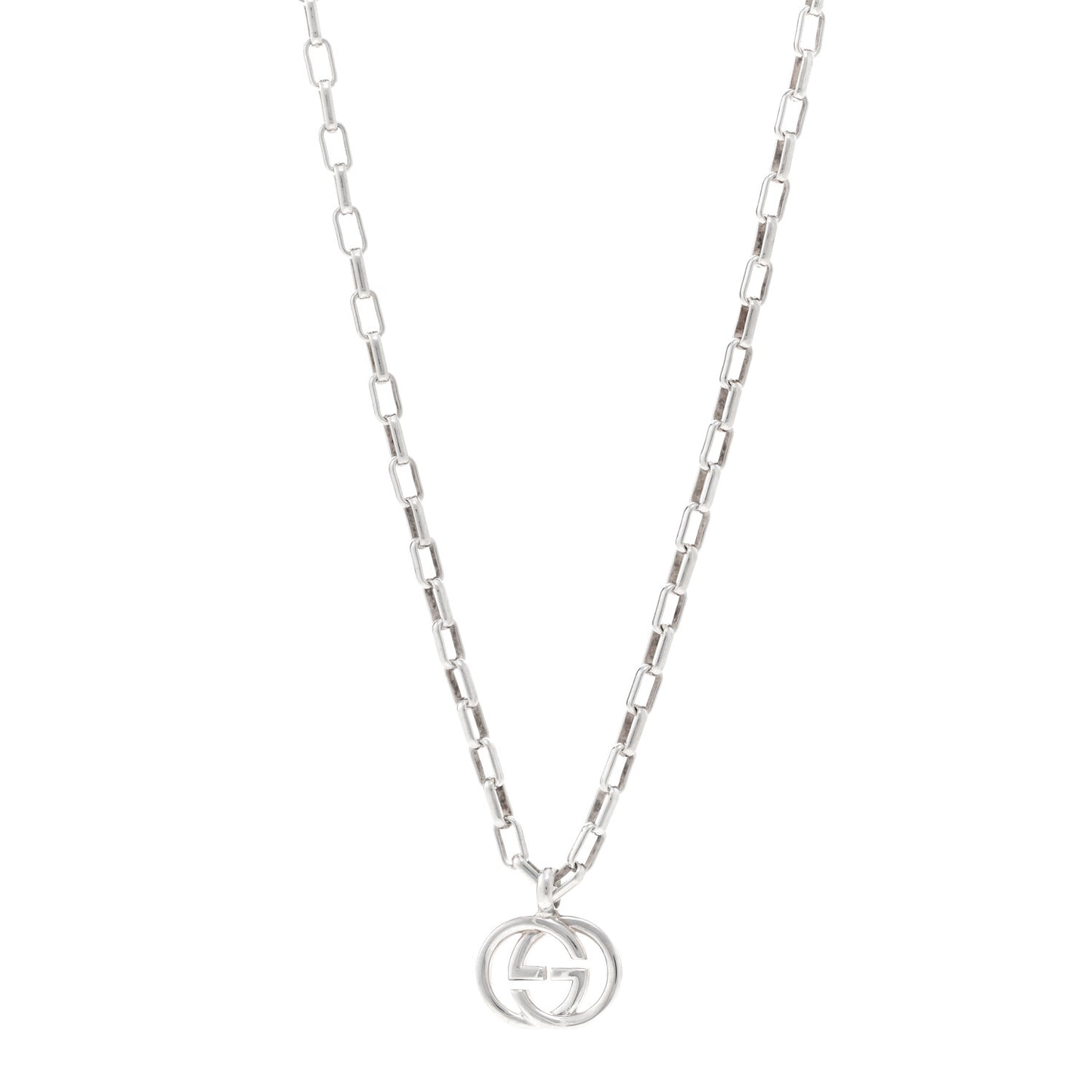 Sterling Silver Interlocking G Pendant Necklace