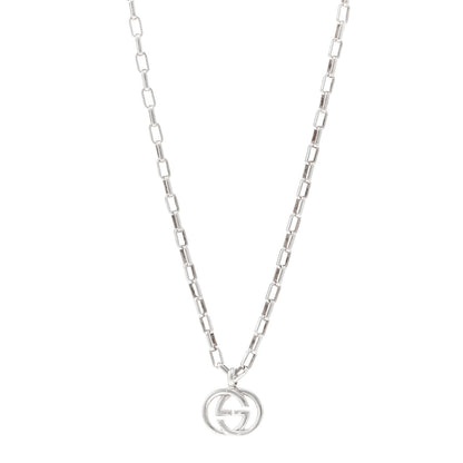 Gucci Sterling Silver Interlocking G Pendant Necklace 1 of 5