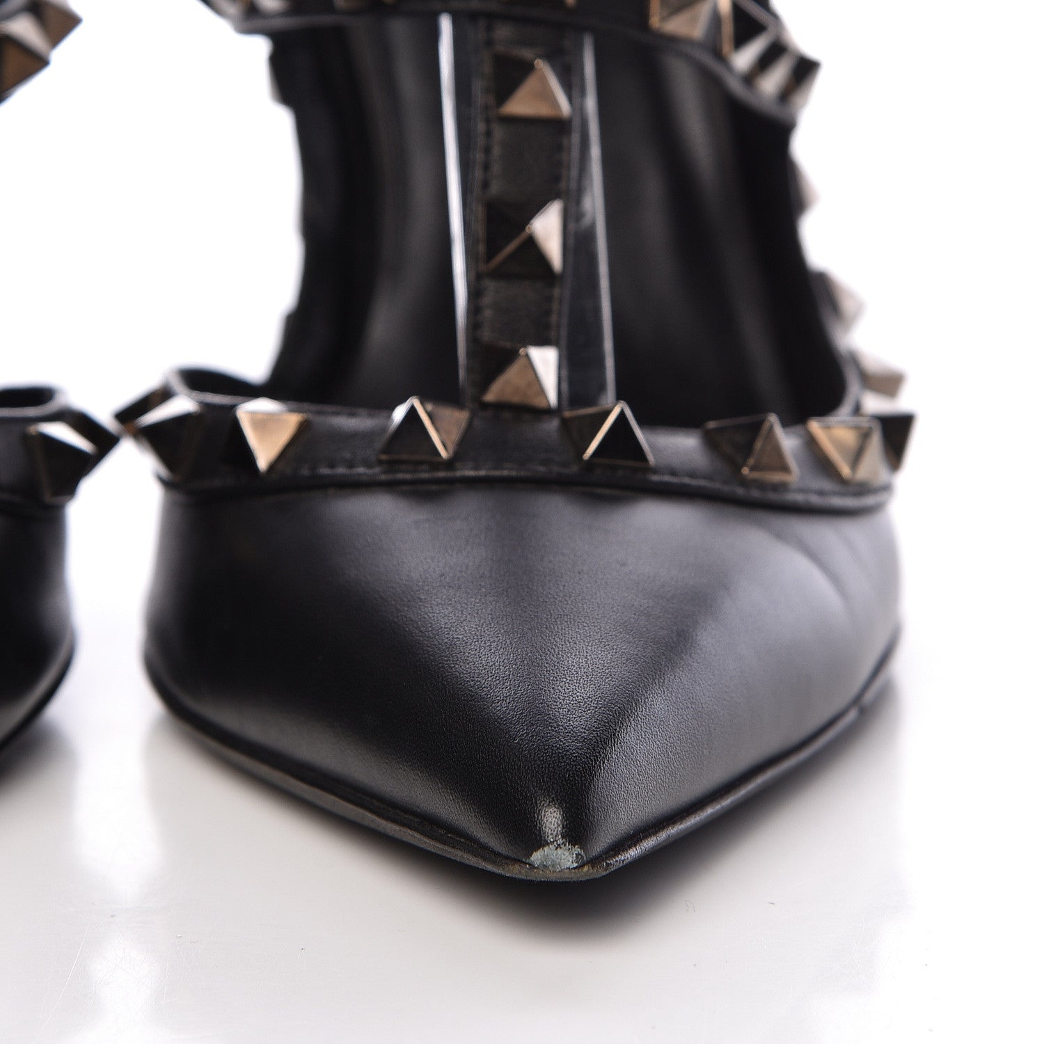 Valentino Garavani Nappa Rockstud Ankle Strap Pumps 36.5 Black 13 of 13