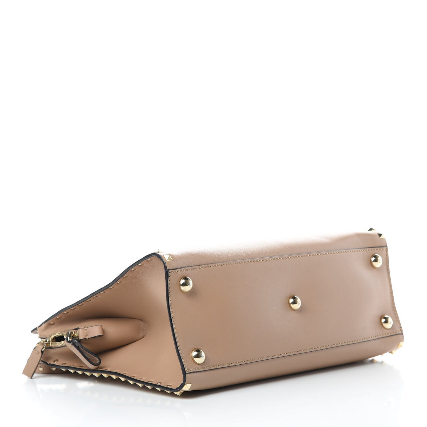 Vitello Rockstud Dome Shopper Alpaca