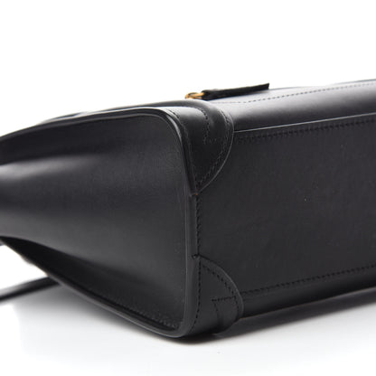 Celine Smooth Calfskin Nano Luggage Black 6 of 9
