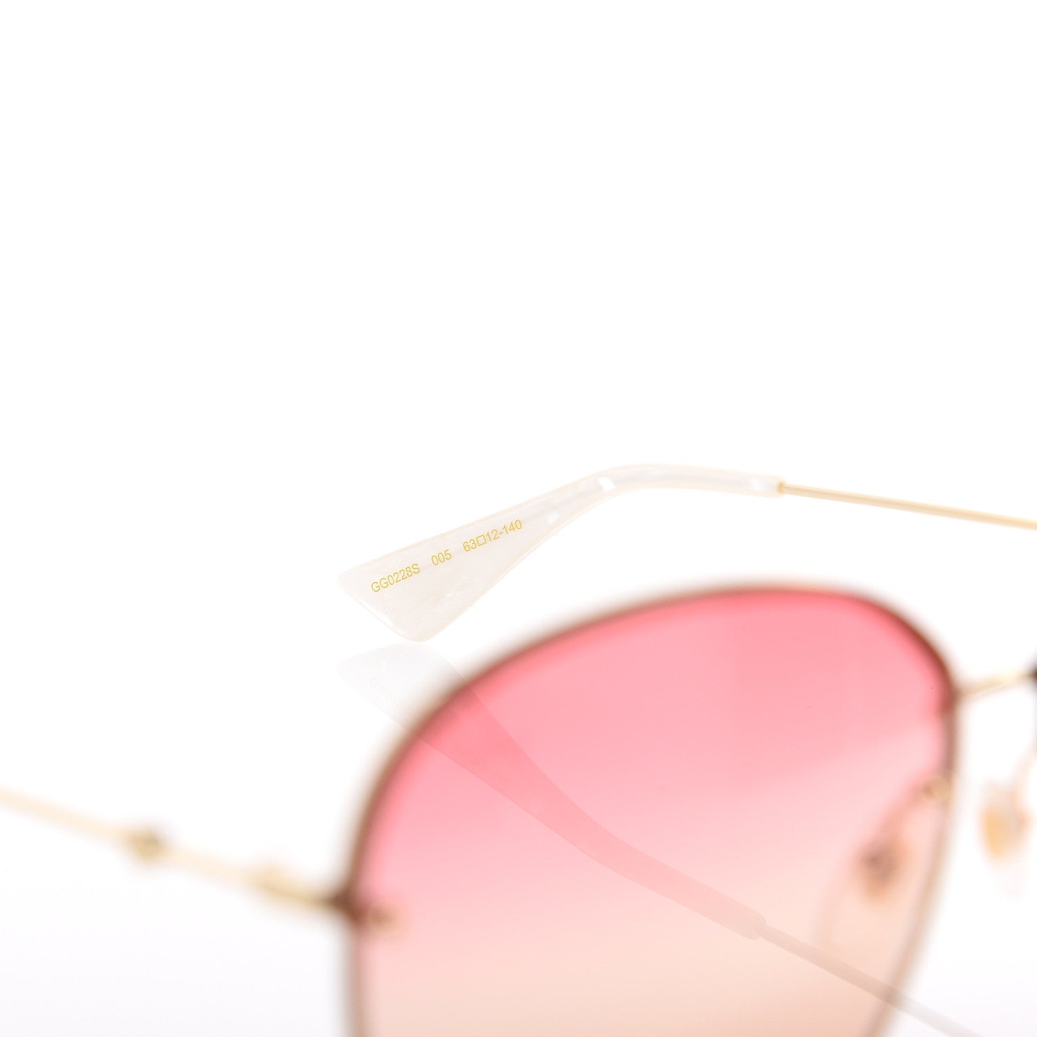 Gucci Square Frame Sunglasses GG0228S Pink 5 of 8
