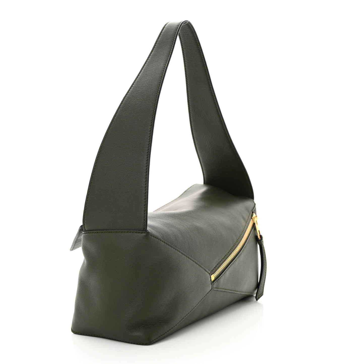 Calfskin Puzzle Hobo Avocado