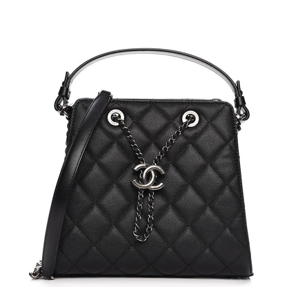 Chanel Caviar Quilted Small CC Bucket Bag Black 1 of 7
