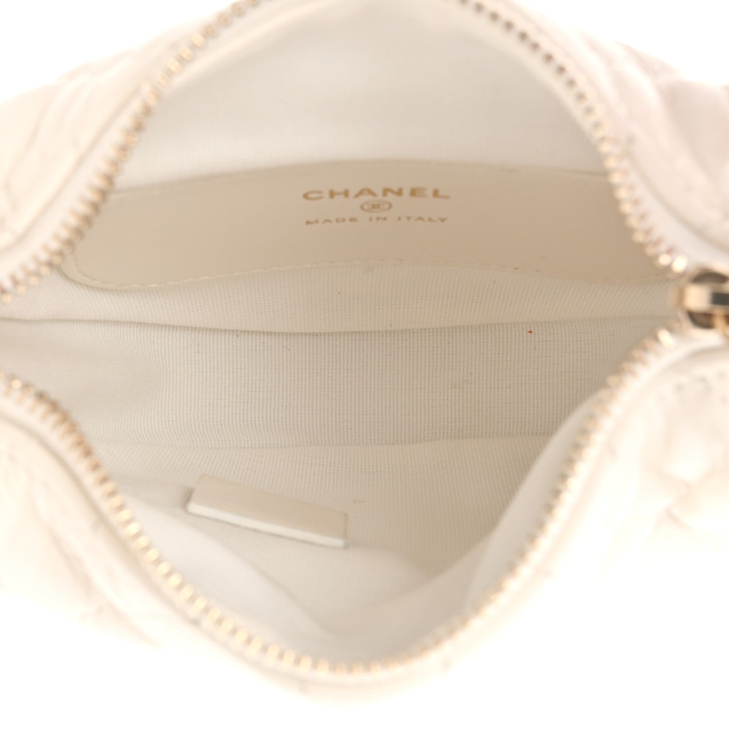 Chanel Lambskin Quilted Chain Around Pouch Hobo White 5 of 8
