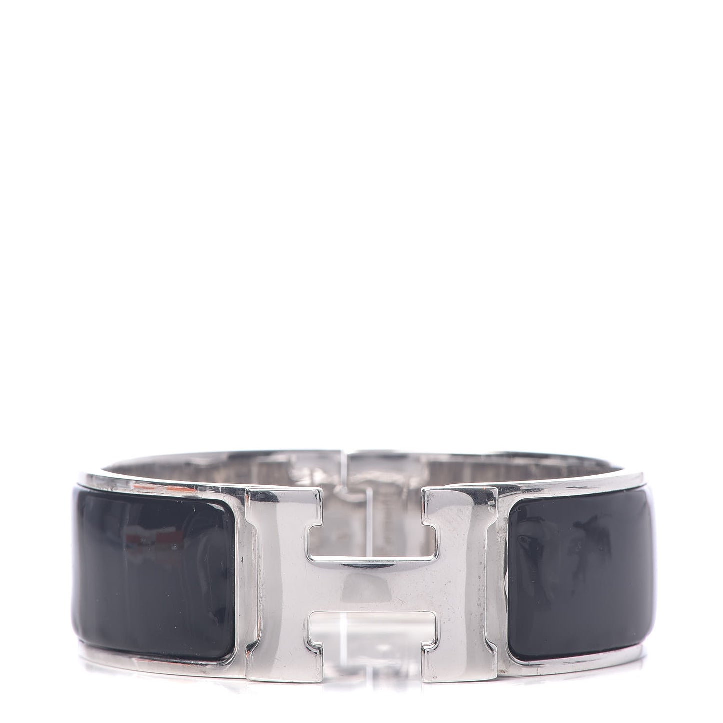 Enamel Wide Clic Clac H Bracelet PM Black