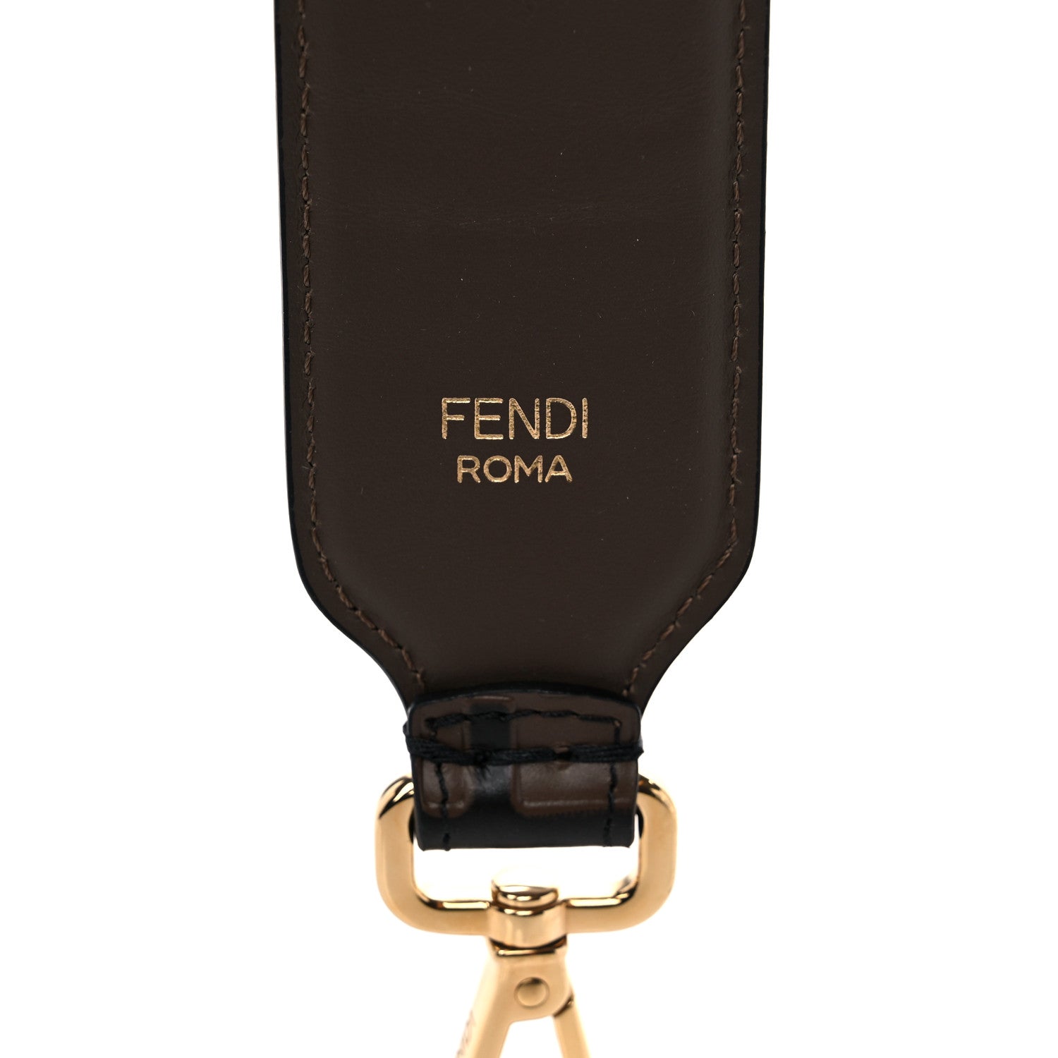 Fendi Calfskin FF 1974 Embossed Mini Strap You Maya Black 3 of 6