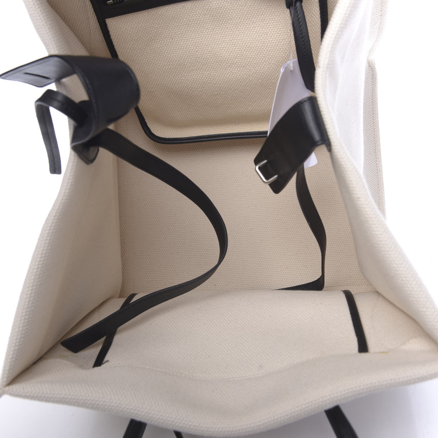 Celine Cotton Canvas Medium Phantom Luggage White Black 5 of 12