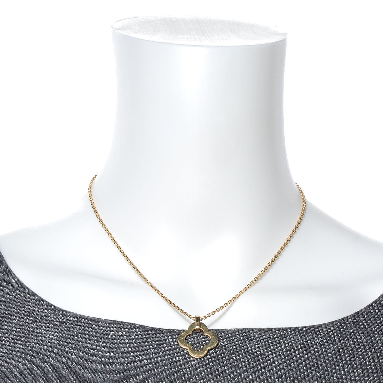 Van Cleef & Arpels 18K Yellow Gold Byzantine Alhambra Pendant