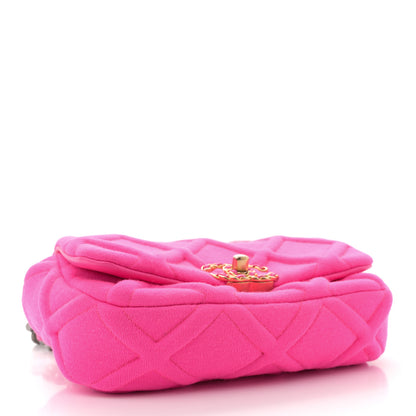 Chanel Jersey Quilted Chanel 19 Waist Bag Pink 4 of 11