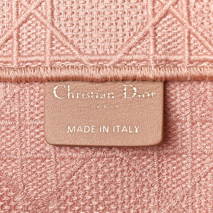 Christian Dior Canvas Embroidered Cannage Medium Book Tote Bois de Rose 6 of 9