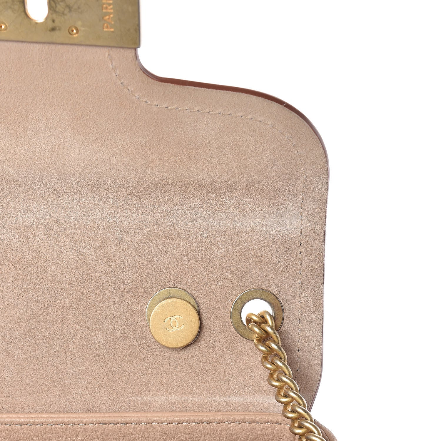 Chanel Grained Calfskin Archi Chic Flap Beige 13 of 17