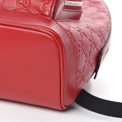 Gucci Guccissima Signature Small Day Backpack Hibiscus Red 14 of 15