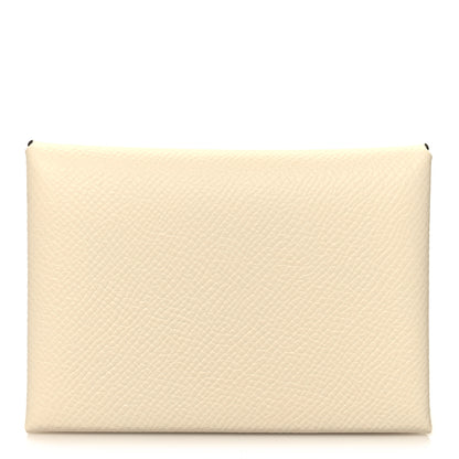 Hermes Epsom Verso Calvi Duo Card Case Nata Jaune Poussin 1 of 10