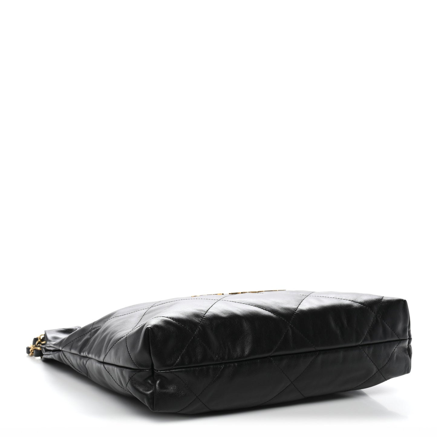 Shiny Calfskin Quilted Small Chanel 22 Black