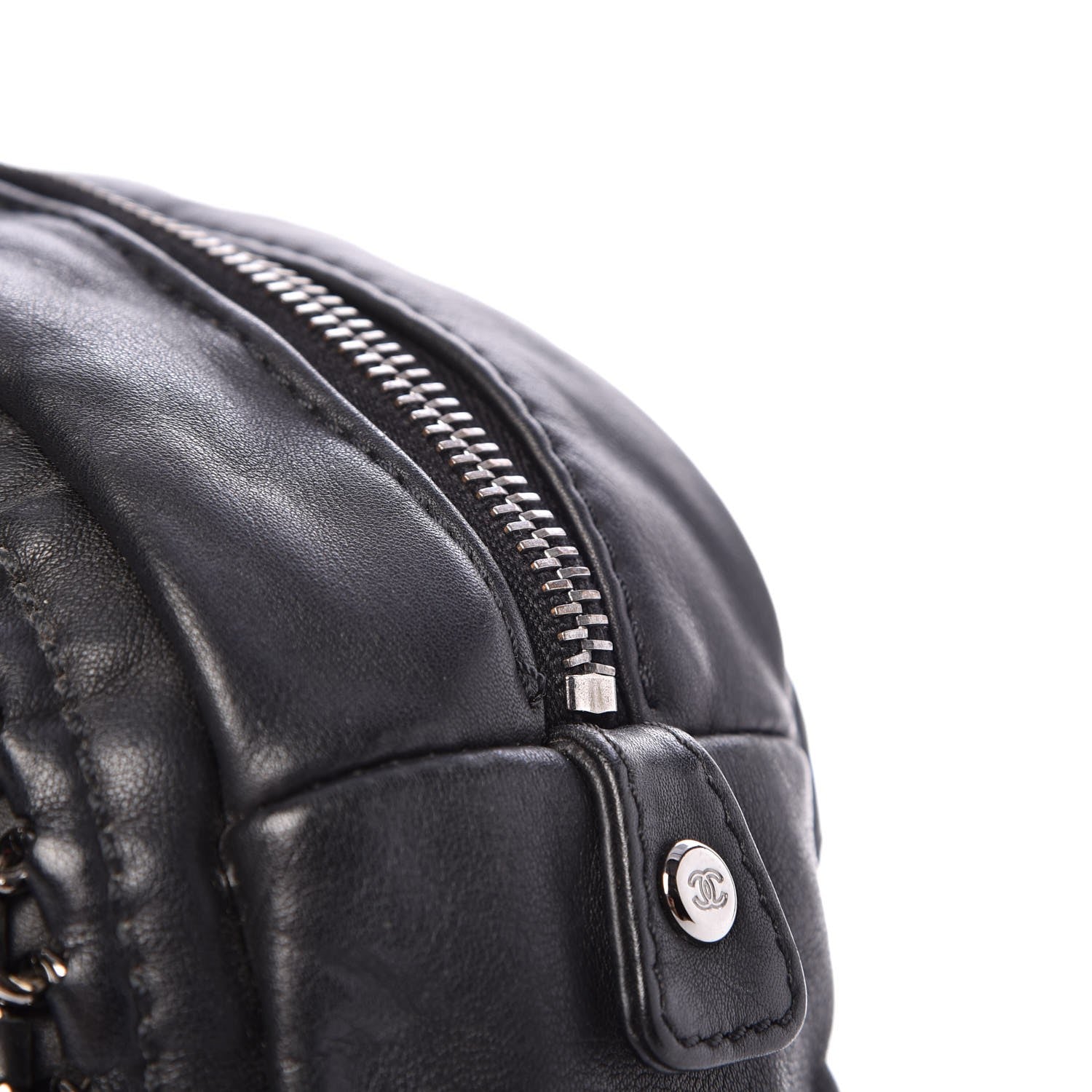 Chanel Smooth Calfskin Petit Luxe Ligne Bowler Black 8 of 8