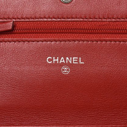 Chanel Caviar Timeless CC Wallet On Chain WOC Red 6 of 11