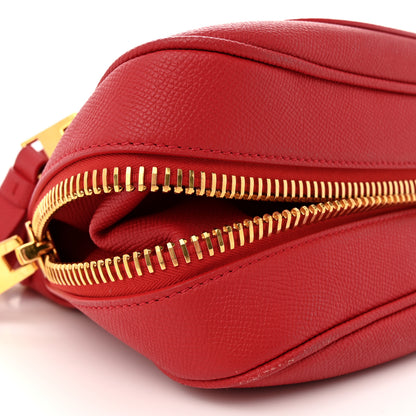 Tom Ford Grained Calfskin Medium Double Strap Jennifer Crossbody Red 9 of 12