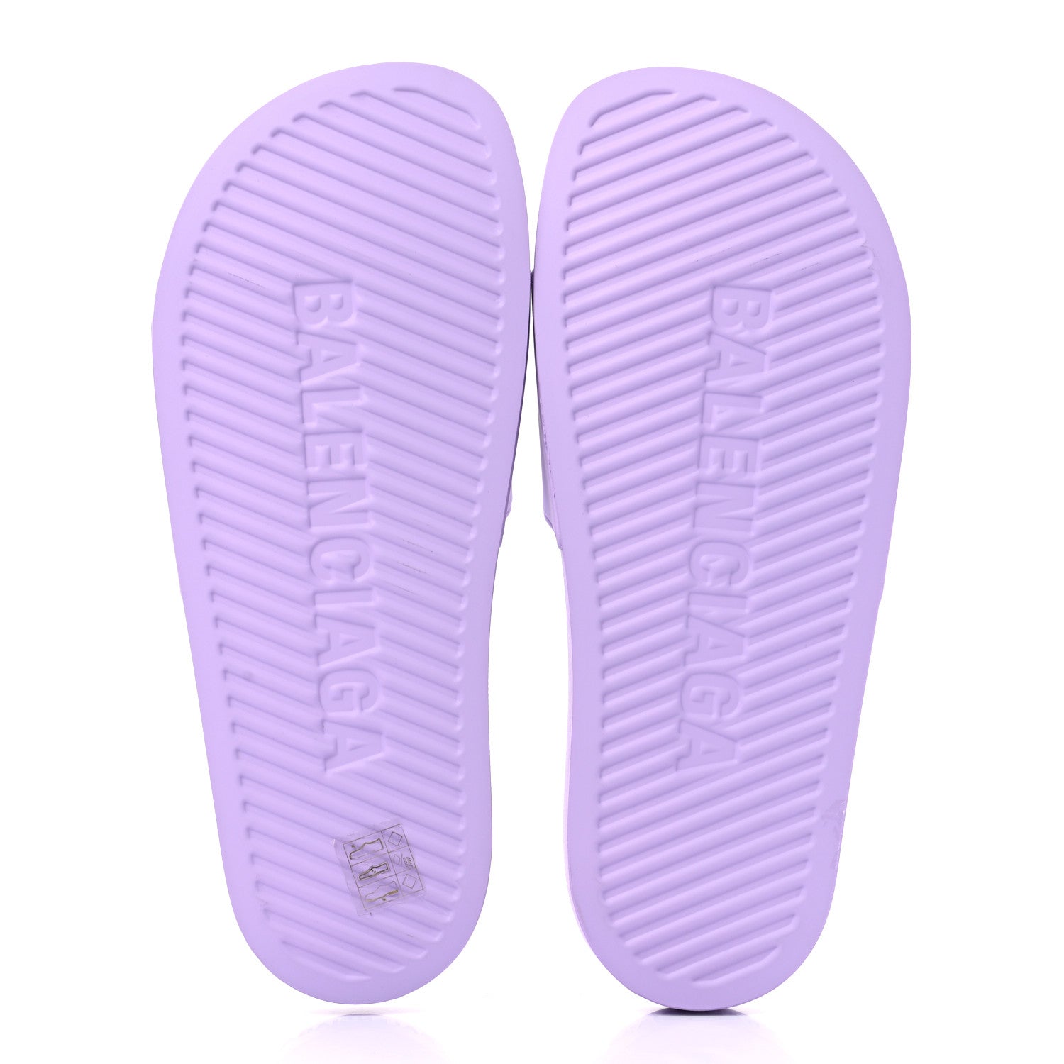 Balenciaga Rubber BB Womens Pool Slide Sandals 39 Lilac 5 of 8