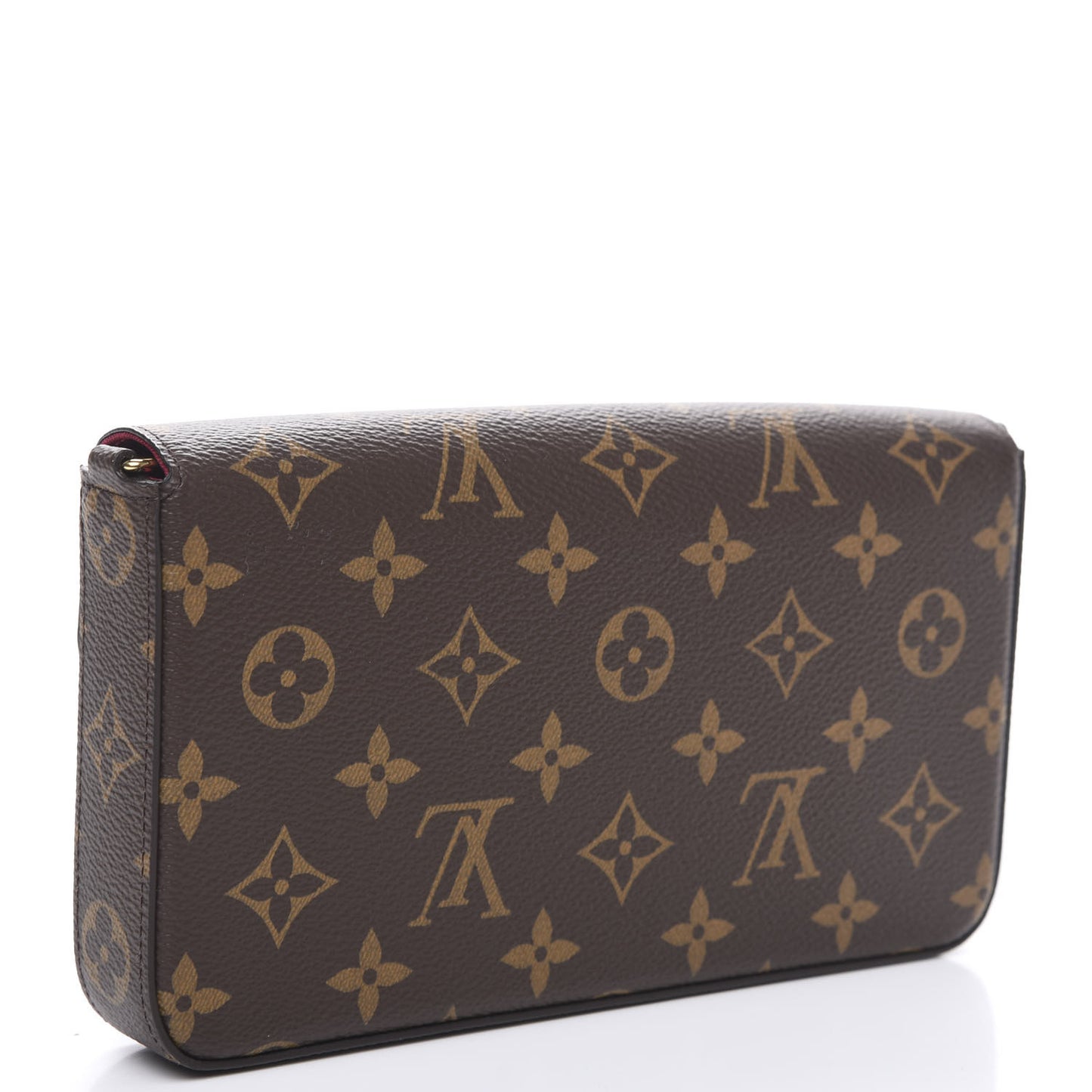 Monogram Pochette Felicie Chain Wallet Fuchsia