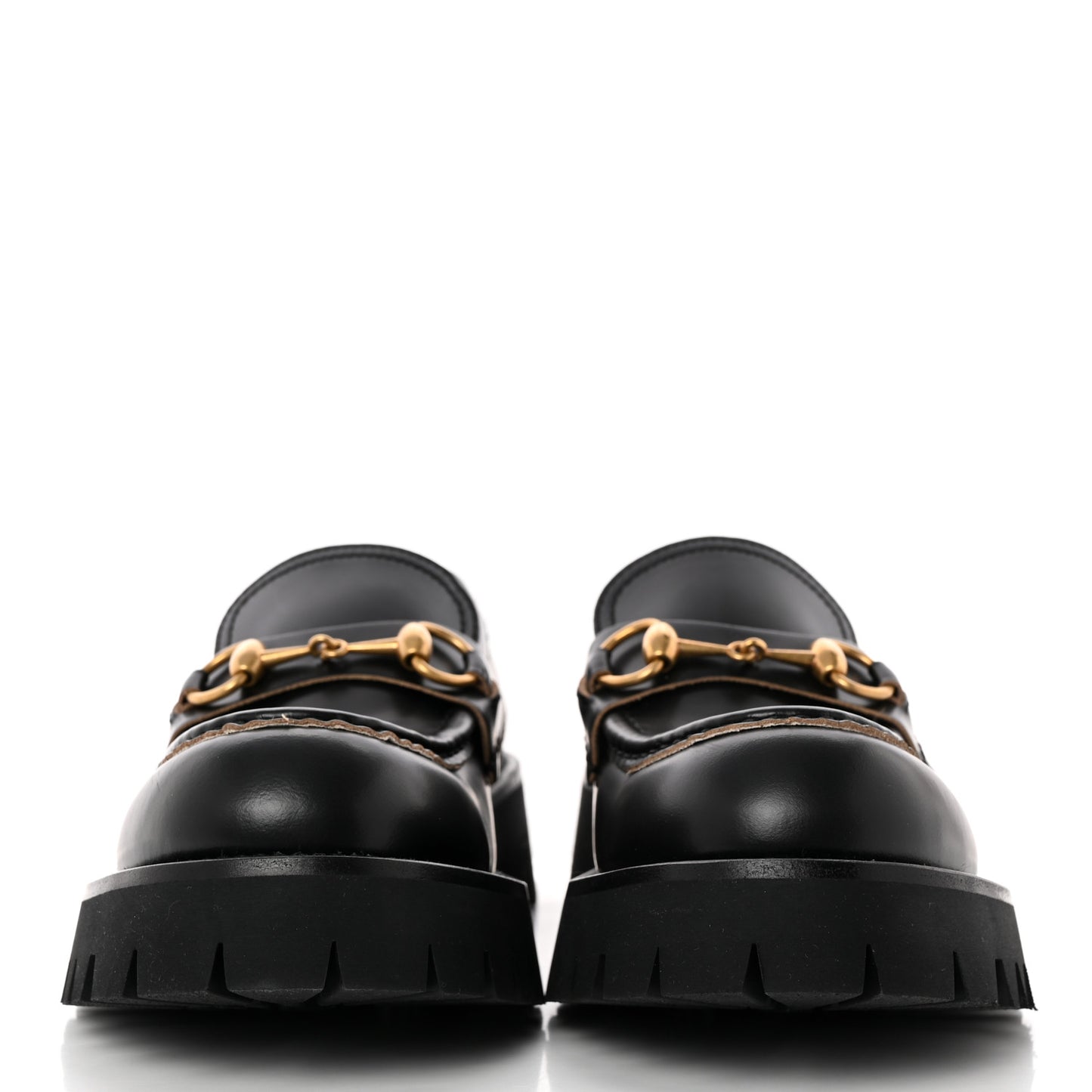 Cordovan Lux Womens Harald Horsebit 25mm Platform Loafers 37 Black
