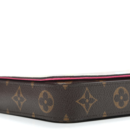 Louis Vuitton Monogram 2021 Christmas Animation Hollywood Pochette Felicie Chain Wallet Fuchsia 8 of 9