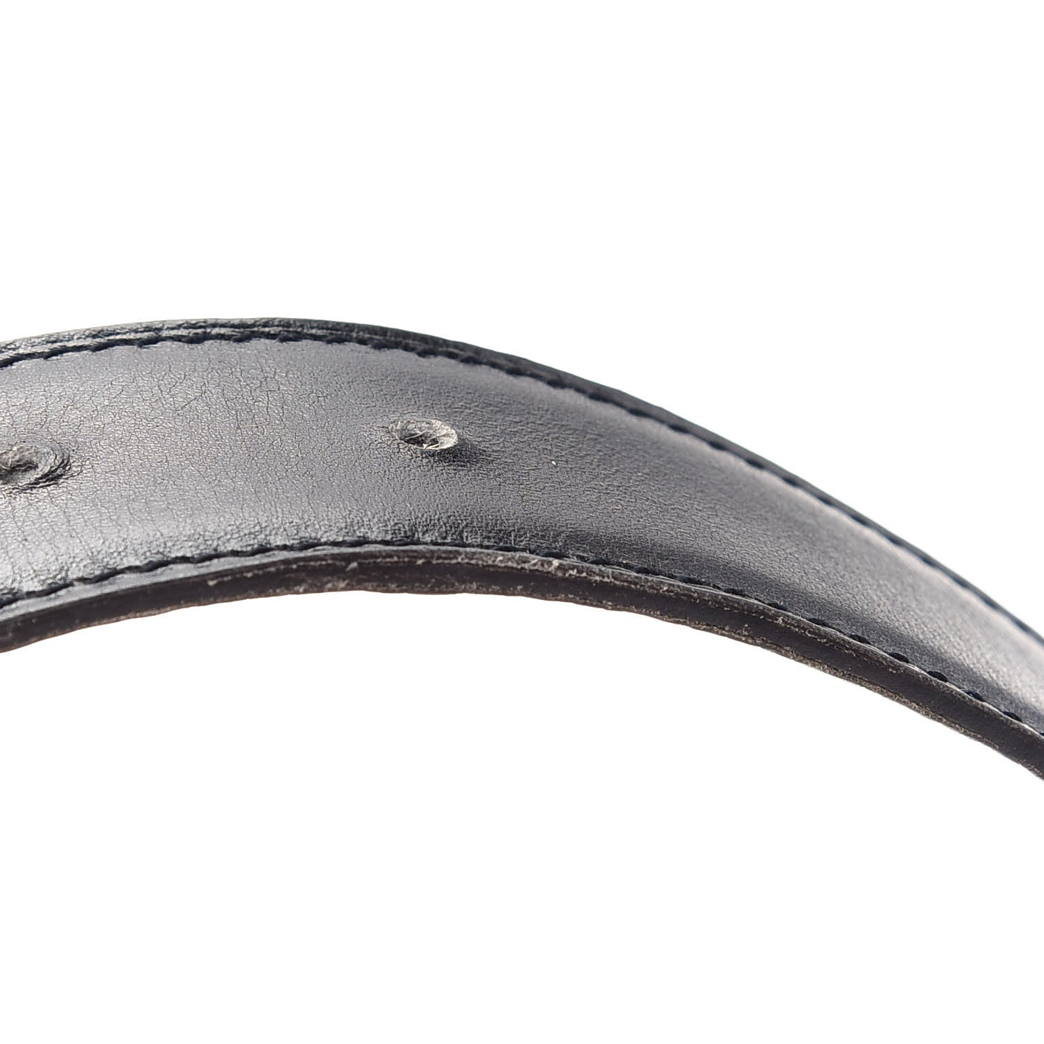 Hermes Box Togo 32mm Belt Strap 80 Black Etoupe 7 of 8