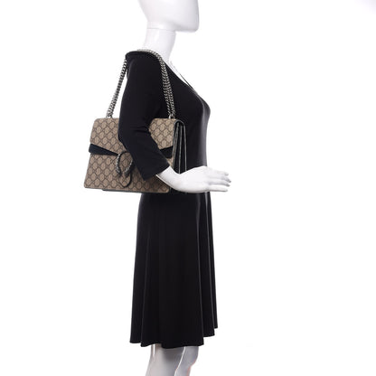 Gucci GG Supreme Monogram Medium Dionysus Shoulder Bag Black 2 of 12