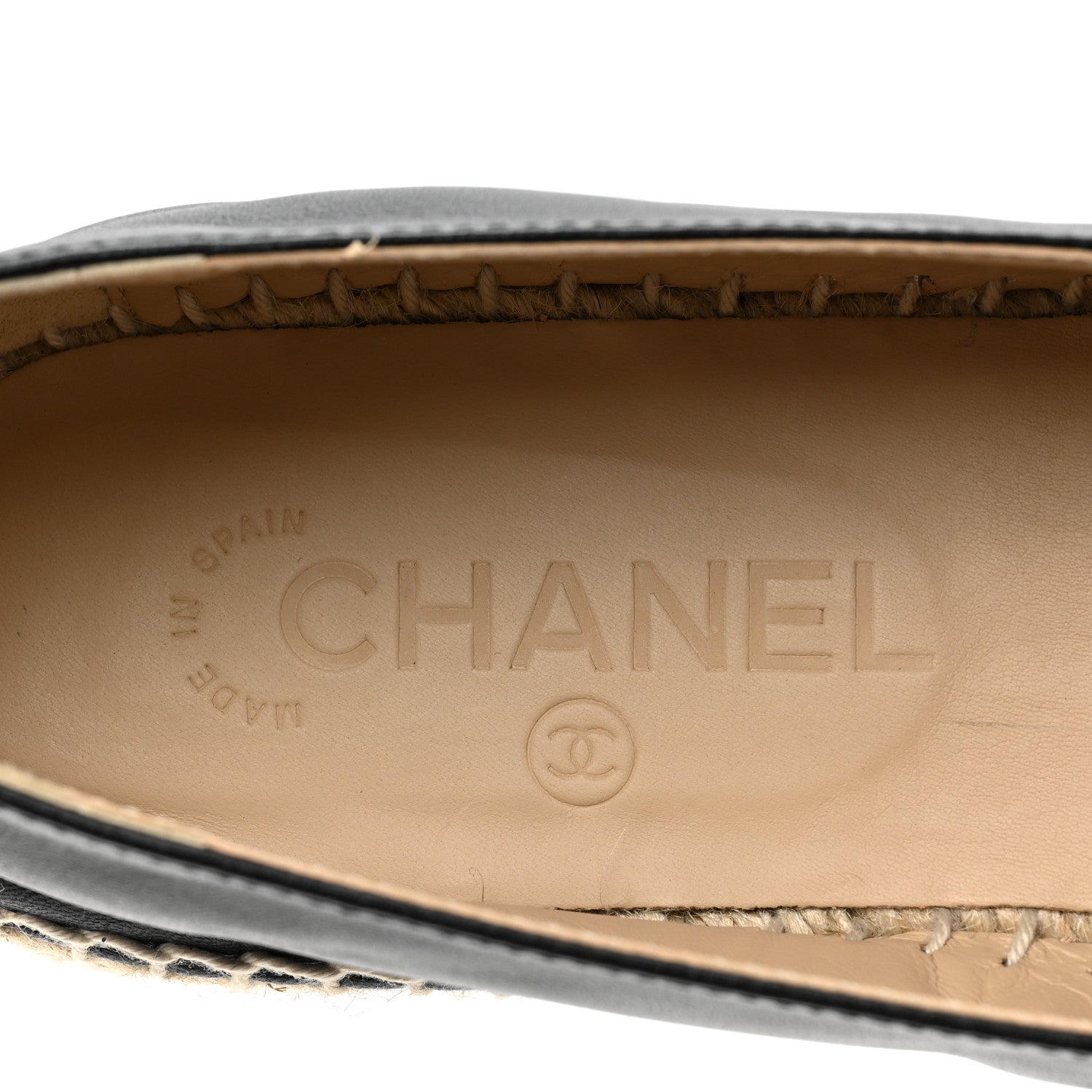 Chanel Lambskin CC Espadrilles 39 Black 7 of 9