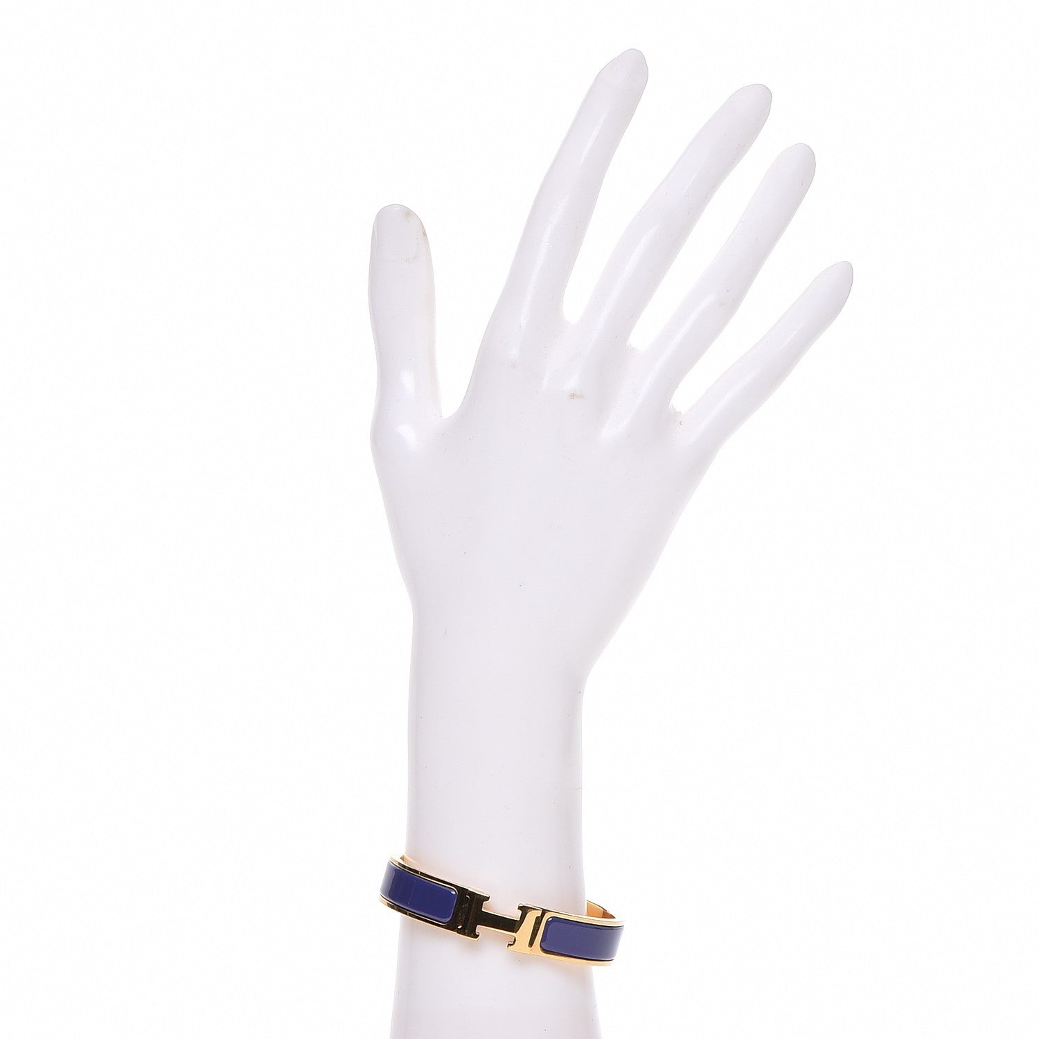 Hermes Enamel Narrow Clic Clac H Bracelet PM Iris 4 of 7