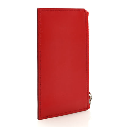 Burberry Calfskin London England Print Logo Card Holder Red 3 of 6